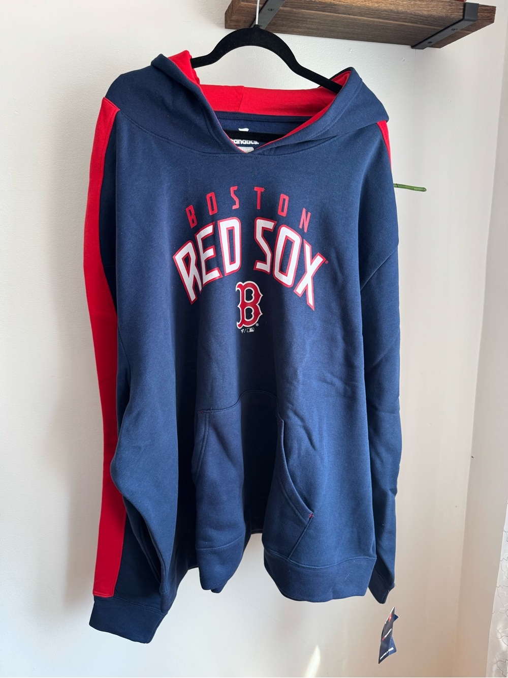 Fanatics Men’s Boston Red Sox Oversized Fire Speed Layered Hoodie